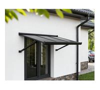 Augustine auvent de porte en aluminium 1.1m Palram - Canopia noir Heat Block