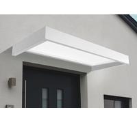 Canopia by Palram Auvent de Porte d'entrée Sophia 95x215cm Marquise de Porte, Protection Contre la Pluie et Le Soleil pour Maison,Blanche, Blanc Translucide