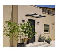 Palram Canopia by Auvent pour Porte d'entrée Nancy 1500-150 x 94 cm - Gris - Protection Solaire - avec gouttière