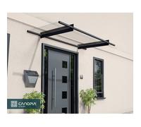 Palram Marquise de porte Nancy transparente 94x205,5 cm gris anthracite 705125