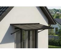 Canopia Marquise en aluminium et polycarbonate gris opaque - Augustine 147 cm - 707728