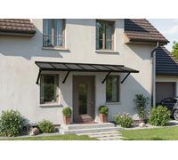 Canopia Marquise en aluminium et polycarbonate gris opaque - Augustine 258 cm - 707730