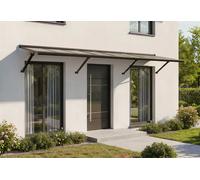 Canopia Marquise en aluminium et polycarbonate gris opaque - Augustine 333 cm - 707731