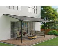 CANOPIA by Palram Capri Pergola Adossée Aluminium Et Polycarbonate 3x7, pour Couvrir Une Terrasse Toute L’année - Garantie 7 Ans (21.8m², Gris Bronze)