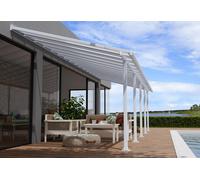 Canopia Pergola aluminium et polycarbonate adossée Olympia Palram - Canopia blanc - 704216