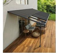 Canopia Pergola Cabrio Sierra 3X5,6 \n Structure grise / Panneaux gris opaques