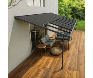 Canopia Pergola Cabrio Sierra 3X5,6 \n Structure grise / Panneaux gris opaques