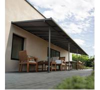 Canopia Pergola Sierra Cabrio 3X10,4 \n Structure grise / Panneaux gris opaques