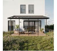 Canopia by Palram Pergola Sierra Cabrio en Aluminium Et Polycarbonate, Moderne & Élégante, pour Couvrir Une Terrasse Toute L’année (Gris/Gris Opaque) (3x7.30)