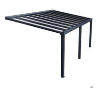 Pergola adossée Canopia Stockholm 3.4 x 6.6m Gris anthracite