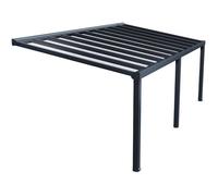 Pergola adossée Canopia Stockholm 3.4 x 7.3m Gris anthracite