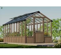 Canopia Serre de jardin en bois de cèdre et polycarbonate Natura - 15,3 m² - 707582