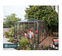 Canopia Tonnelle de jardin fermée Ledro 3,6X3,6 Gris