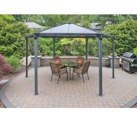 Canopia Tonnelle de jardin hexagonale Monaco 3,6 x 4 Grise | Palram - Canopia - 702563