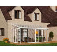 Canopia Véranda alu blanc en kit polycarbonate verre - Sanremo 3 x 5,56 m - 703992.