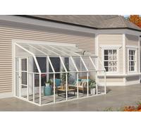 Canopia Véranda PVC en kit polycarbonate et verre - Sunroom 2,57 x 3,84 m - 702131.