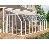 Canopia Véranda PVC en kit polycarbonate et verre - Sunroom 2,57 x 5,70 m - 702141.