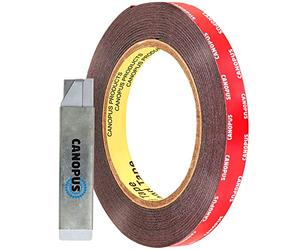 CANOPUS Ruban adhesif Double Face Extra Fort 10,5mm x 3 mètre Etanche pour les Bande LED, Décoration de Maison, Ruban de Automobiles, Noir