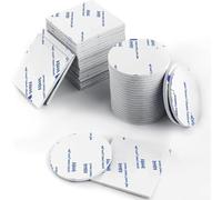 CANOPUS Ruban Adhésif Double Face Extra Fort Blanc 9448A, 48 PCs (24 PCs 40mm x 40mm + 24 PCs 30mm-Dia), Étanche 3M Double Face Extra Fort, Tampon Adhésif Double Face Robuste Intérieur, Extérieur