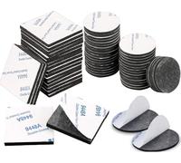 CANOPUS Ruban Adhésif Double Face Extra Fort Noir 9448A, 48 PCs (24 PCs 40mm x 40mm + 24 PCs 30mm-Dia), Étanche Double Face Extra Fort, Tampon Adhésif Double Face Robuste Intérieur, Extérieur