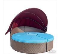 Canopy De Remplacement Étanche pour Lit De Repos 214 Cm - Auvent pour Lit Suspendu De Jardin avec Fixation Velcro, Résistant Au Soleil Et À La Pluie-Claret