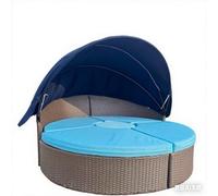 Canopy De Remplacement Étanche pour Lit De Repos 214 Cm - Auvent pour Lit Suspendu De Jardin avec Fixation Velcro, Résistant Au Soleil Et À La Pluie-Dark Blue