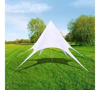 Canopy Hexagon Star Canopy 10 m, tente de fête d'extérieur blanche avec cadre en acier, tissu Oxford résistant aux UV, 4 m de haut, facile à installer pour jardin, terrasse