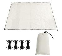 Canopy Sun Shade Sail Rectangle Canvas Canopy Premium UV Proof Water Rentaning for Yard Garden Backyard Extérieur en Acier Inoxydable 2x3m avec 4 Cordes (Blanc)