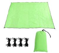 Canopy Sun Shade Sail Rectangle Canvas Canopy Premium UV Proof Water Rentaning for Yard Garden Backyard Extérieur en Acier Inoxydable 2x3m avec 4 Cordes (Verte de l'herbe)