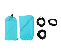 Canopy Sun Shade Sail Triangle Canvas 4x4x4m Premium UV Proof résistant à l'extérieur résistant à l'eau avec 3 Cordes pour Jardin arrière-Cour Pool Pool Pile en Acier Inoxydable (Lac Bleu)