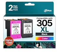 CanPick Lot de 305 Cartouches d'encre XL de Rechange pour HP Deskjet 2720e 2700 4120e 2720 2710e 2710e 2710 Plus 4120 4110 Envy 6020e 6400 6420e 6020 60320 Noir E 6400 Lot de 2