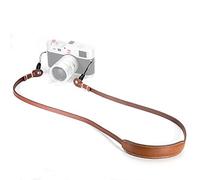 CANPIS CP005 Sangle de cou en cuir véritable pour appareil photo reflex numérique Nikon Canon Sony Pentax Leica Olympus Fuji Marron