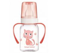 Canpol Babies 120 ml bouteille avec poignées Happy animals - rose