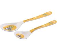 Canpol Babies 2 cuillères en mélamine, Animaux exotiques - jaune