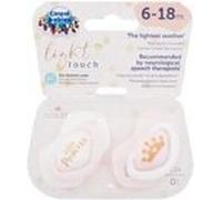 Canpol Babies 2 tétines symétriques en silicone, 0-6m, Petite princesse, rose