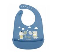 Canpol babies Bavette en silicone avec pochette, Bonjour Paris - grenat