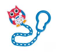 Canpol Babies Chaîne de sucettes - Hibou Bleu/Rouge