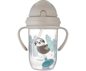 Canpol babies Exotic Animals Cup With Straw tasse avec paille Gray 270 ml