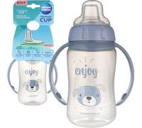 Canpol Babies | Gobelet 320ml - Bleu - Avec embout souple en silicone - Rien ne coule - Dès 6 mois