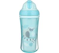 Canpol Babies | Gourde avec paille en silicone 260ml - Bleu - Idéal pour les tout-petits - Sans BPA