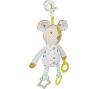 Canpol babies Jouet en peluche suspendu avec anneaux de dentition et hochet - Souris