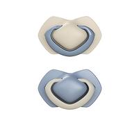 Canpol Babies Lot de 2 sucettes symétriques en silicone, 6-18m+, PURE COLOR bleu