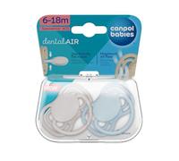 Canpol babies Lot de 2 tétines symétriques en silicone DentalAir 18 m+