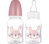 Canpol Babies Mignons animaux biberon, 120 ml, Standard, Rose, art. no. N° : 11/851_PIN, 1 pièce