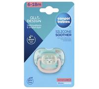 Canpol Babies Sucette symétrique en silicone, lumineuse, 6-18 m, Exotic - Lama, menthe