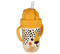 Canpol babies Tasse à boire pour enfants avec paille et poids BabiesBoo Guépard Orange 6 m+ 270 ml 56/617_ora