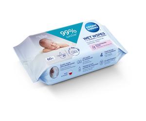 Canpol babies Wet Wipes 99% Water lingettes douces pour bébé 60 pcs
