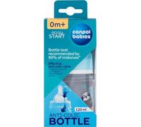 Canpol, EasyStart Toys Biberon à large ouverture, voiture, 35/220, bleu, 120 ml