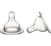 Canpol pack de 2 tétines en silicone à large ouverture débit rapide taille 21/730 pour biberons