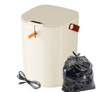 Canquière d'ordures de cuisine avec couvercle - bespole pour poussière de mouvement automatique de 20 litres - organisateur de déchets mince, récipient rembourré recyclé pour salle de bain, chambre à